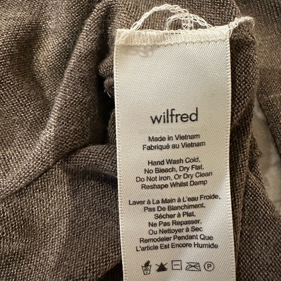 Aritzia Wilfred Brown Asymmetrical Hem Sweater - Picture 4 of 5